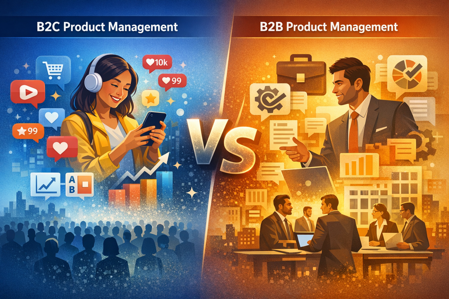 B2C vs B2B Product Management. Same role. Different game